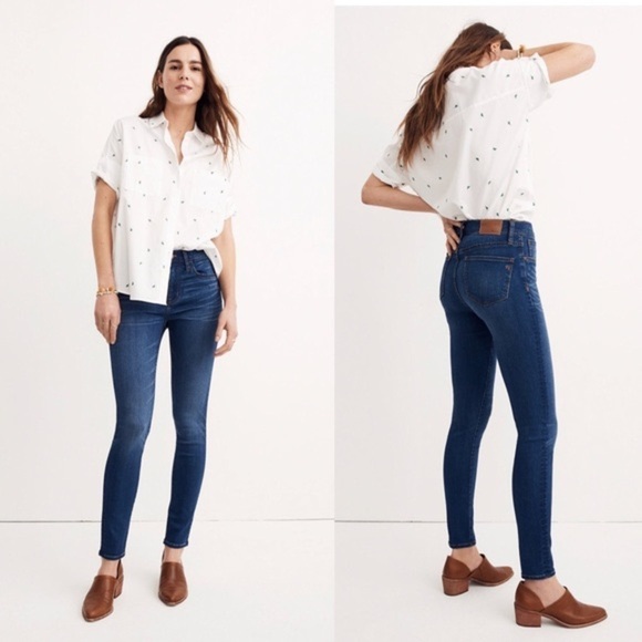 High Riser Skinny Jeans in Atlantic - Picture 1 of 11